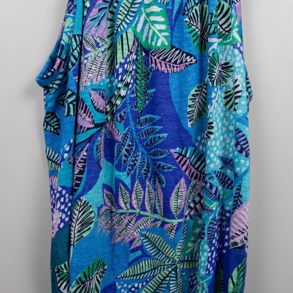 Cynthia Rowley tropical print linen cami-XL - Picture 2 of 4